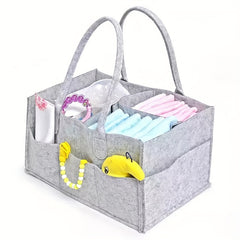 Chic & Durable Baby Diaper Caddy Organizer - Soft Felt Storage Basket For Diapers, Wipes & Essentials | Perfect For Newborns To 3 Years Diaper Bags For Baby Boy Baby Diaper Bag