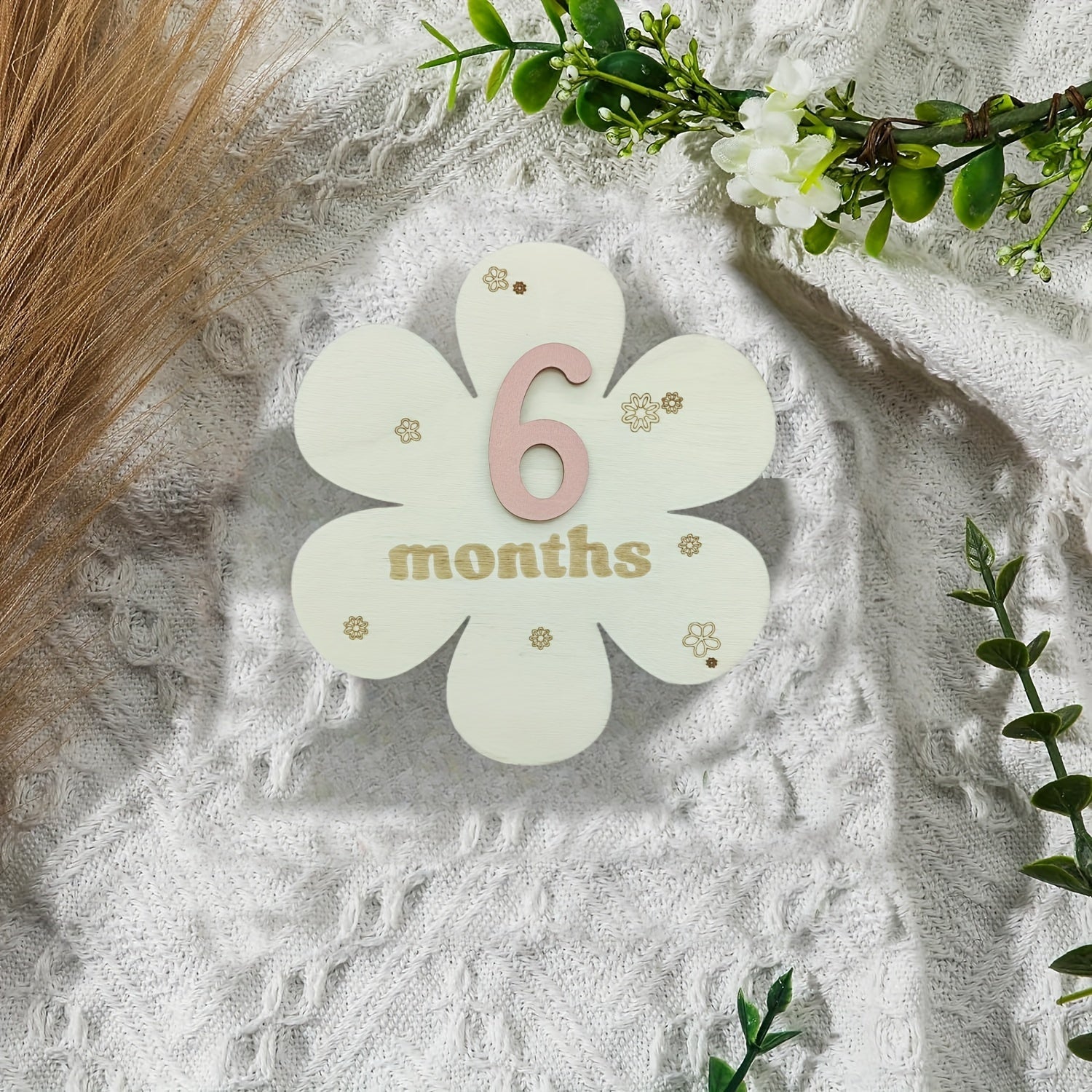 Creative Milestone Card, Wooden Milestone Birth Sign, Photography Milestone Card, First Year Growth Card, Pregnancy Journey Milestone Markers For Photo Props, Holiday Gift