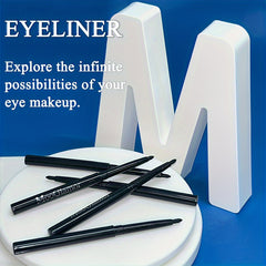 3pcs Waterproof Black Eyeliner Pencil - Smudge-Proof, Long-Lasting & Beginner-Friendly Eye Makeup