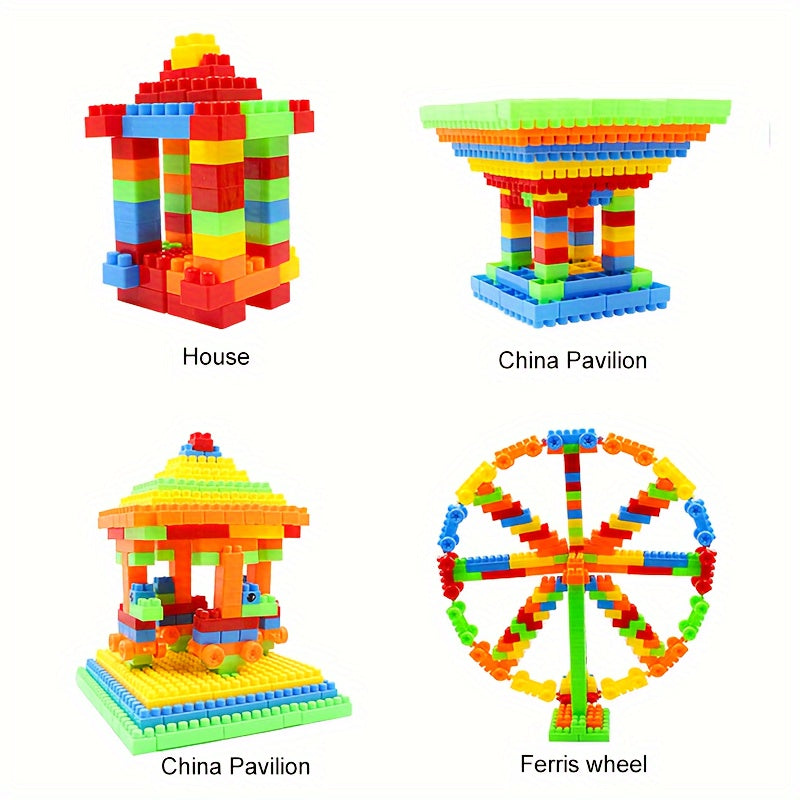 205pcs Deluxe Building Bricks Set - Ignite Imagination & Learning - Unisex DIY Creative Play - Multicolored Refill Pack - Perfect Educational Gift for Halloween & Christmas