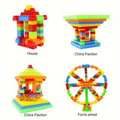 205pcs Deluxe Building Bricks Set - Ignite Imagination & Learning - Unisex DIY Creative Play - Multicolored Refill Pack - Perfect Educational Gift for Halloween & Christmas