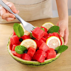 Stainless Steel Watermelon Slicer and Corer - 2-in-1 Fruit and Vegetable Cutter Kitchen Gadget and Tool - Durable Kitchen Utensil for Easy Cutting and Coring