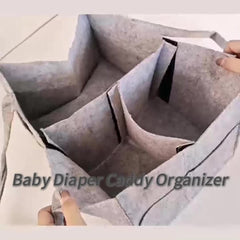 Chic & Durable Baby Diaper Caddy Organizer - Soft Felt Storage Basket For Diapers, Wipes & Essentials | Perfect For Newborns To 3 Years Diaper Bags For Baby Boy Baby Diaper Bag