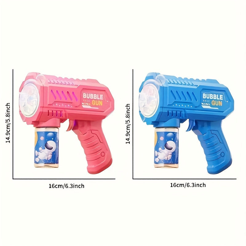 Bubble Gun: Outdoor Electric Toy with Light Effects, Suitable for Beaches, Pools, And Parties - No Batteries Or Liquids Included