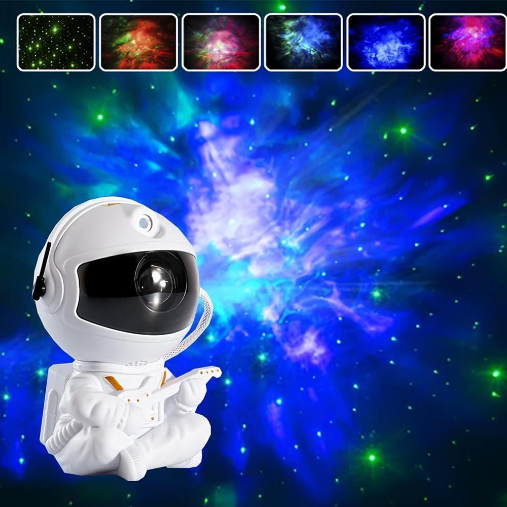 Astronaut Galaxy Star Projector With Guitar - Usb Powered, Perfect For Parties & Spaces, Ideal Gift For Teens & Adults