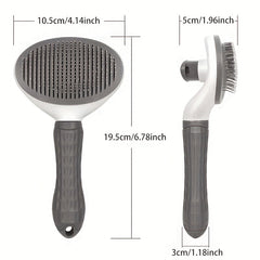 Self-cleaning Dog Hair Brush, Pet Hair Remover Brush And Dematting Comb For Dogs And Cats, Grooming Tool For Easy And Effective Hair Removal And Detangling