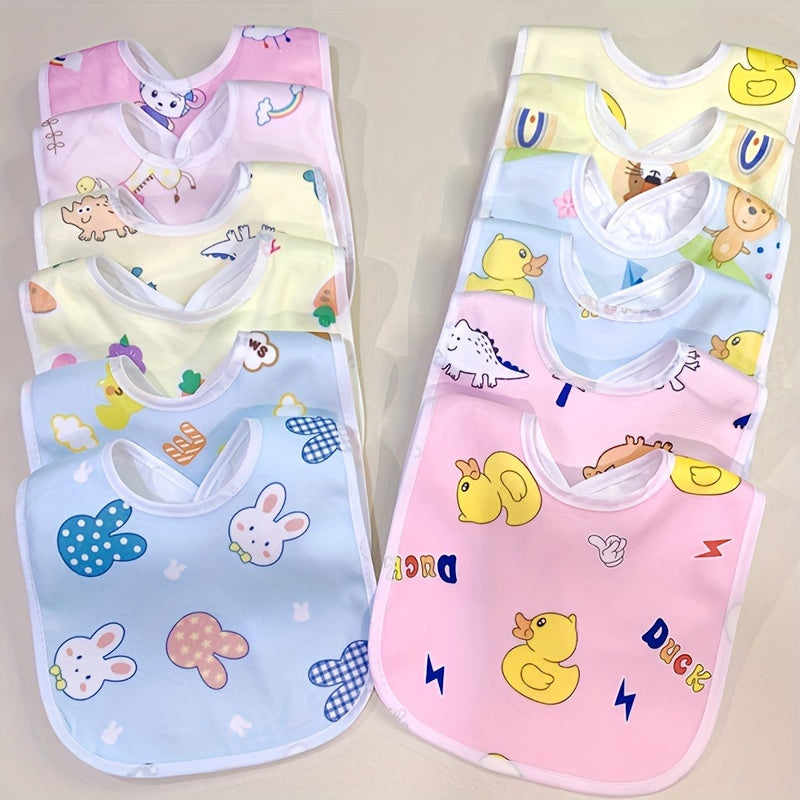 6pcs/set Adorable Waterproof Baby Bibs - Soft Velvety, Quick-Dry, for Daily Use and Easter Gifting