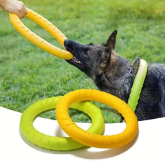 Durable Eva Dog Training Ring - Interactive Floating Flying Disc For Aggressive Chewers, Bite-Resistant Pet Toy In Orange, Red, Green, Yellow Dog Toys For Aggressive Chewers Interactive Dog Toy - Kerala Elegance