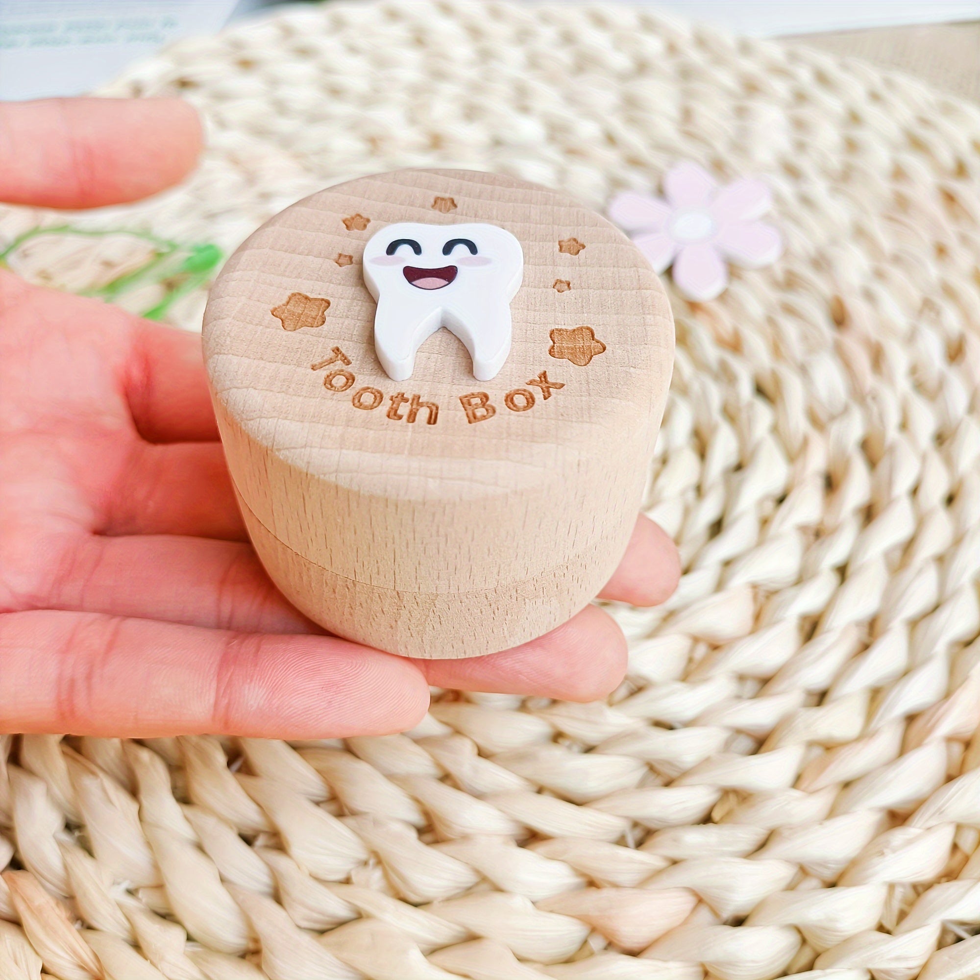 Cherished Memories Wooden Tooth & Fetal Hair Collector - Perfect Newborn Keepsake, Ideal Birthday Gift For New Parents, Home Decor