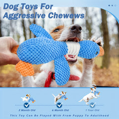 Durable Plush Goose-Shaped Dog Toy for Teething and Play - Soft, Chew-Resistant Fabric for Medium Breeds - Ideal for Dental Health and Interactive Fun - Assorted Colors - Kerala Elegance