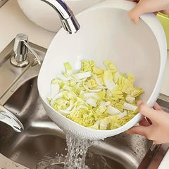 1pc Rice Washer Strainer Colanders: Multifunctional Kitchen Washing Basket for Vegetables, Fruits, Pasta - Plastic Material, No Battery Included