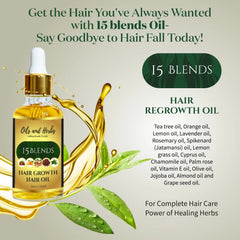 15 BLENDS ANTI HAIR FALL OIL