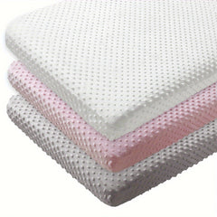 1pc Soft And Stretch Minky Fitted Sheet, Solid Color Bed Sheet For Home Use