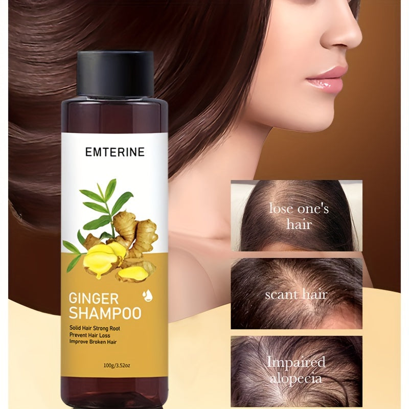 100g Ginger Shampoo, 2-in-1 Formula, Oil Control, Volume Boost For Thinning Hair, Hair Root Strengthening, Fresh Scent