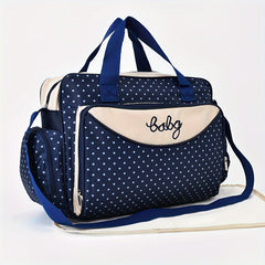 Polka Dot Crossbody Bag, Large Capacity Mommy Bag, Shoulder Bag, Portable Multifunctional Mommy Bag, Diaper Bag