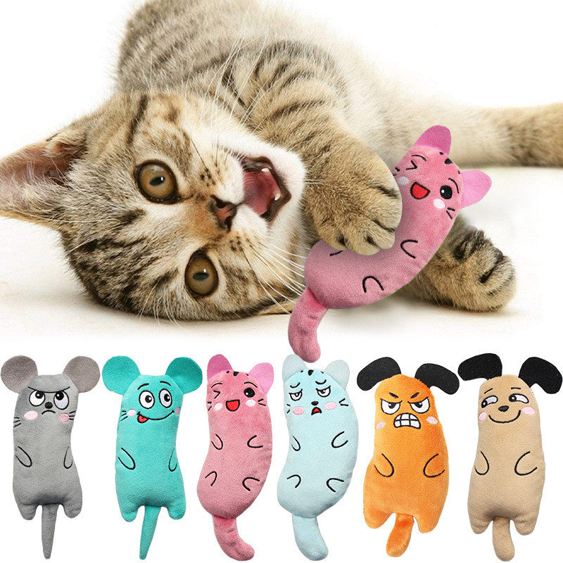 Interactive Plush Cat Toy for Chew and Bite Play - Soft and Durable Pet Throw Toy - Kerala Elegance