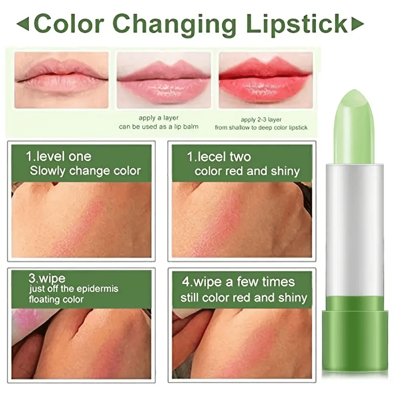 Moisturizing Color Changing Lip Balm Lipstick - Waterproof, Anti-Chapped, Temperature Sensitive Lipstick Valentine's Day Gifts - Kerala Elegance