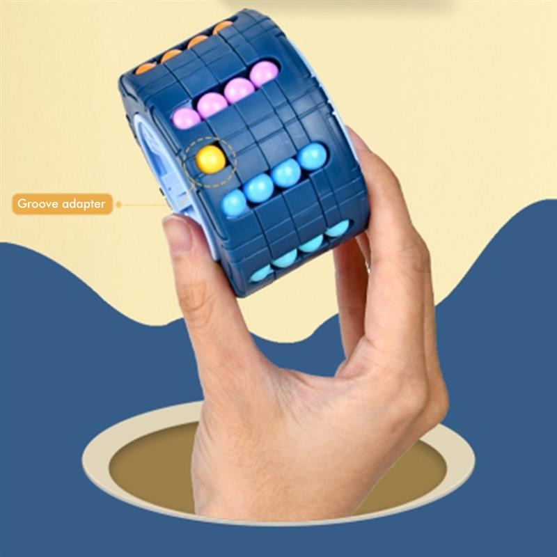 3D Cylinder Cube Puzzle Game - Mind-Boosting & Stress-Relieving Toy - Engaging Rotating Slide Action - Perfect for Infant Development - Ideal Halloween, Christmas, & Thanksgiving Gift - Available in Red, Blue, & Black