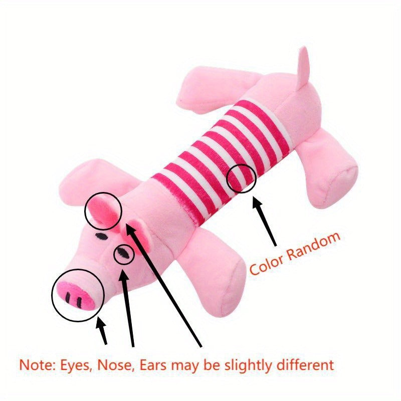 1pc Pig/Elephant/Duck Design Pet Grinding Teeth Squeaky Plush Toy Durable Chew Toy For Dog Interactive Supply - Kerala Elegance