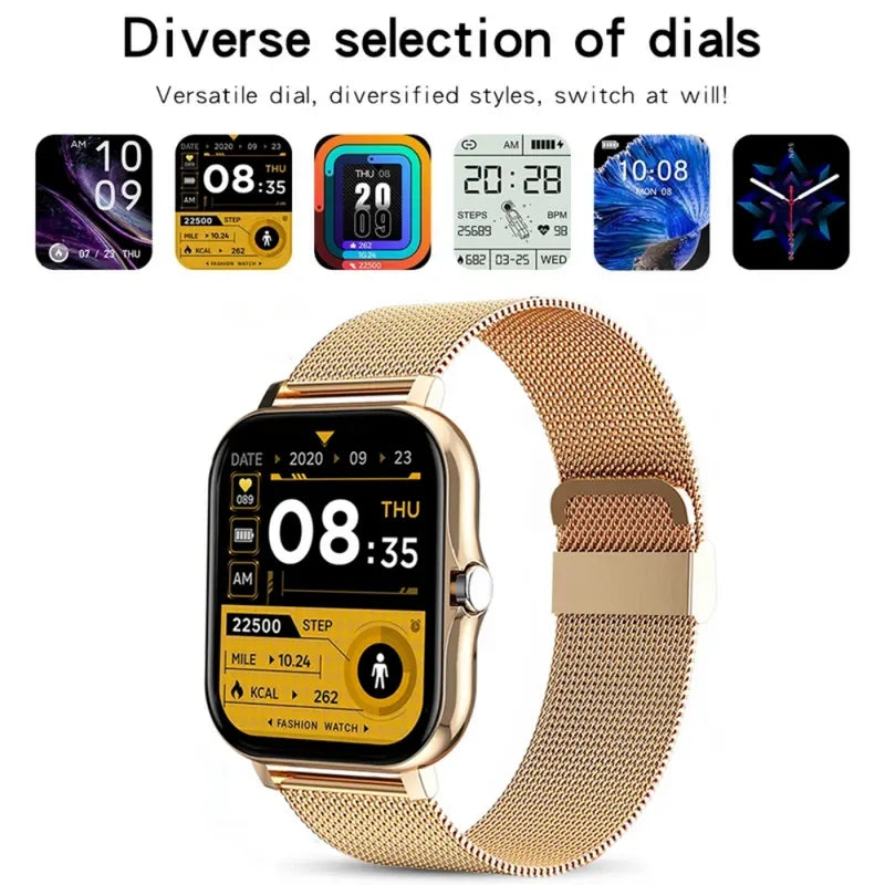 New Full Touch Smart Watch - High-Resolution Display, Sleep & Exercise Tracker, Compatible with Android/IOS, Fashionable Design for Men and Women, Perfect Gift Idea for Friends and Loved Ones