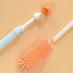 3pcs/set, Bottle Cleaner, Pacifier Bottle Cleaning Brush, Straw Brush, Silicone Cleaning Brush Easter Gift