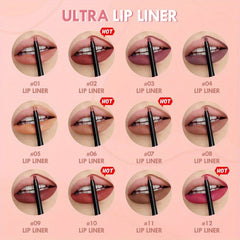 Lips Velvet Fog Surface Matte Lip Liner Pencil Waterproof Long Lasting Lipstick Natural Outline Lips Non-fading Stereo Lip Liner Pencil Contour Line Makeup Lipliner Pen