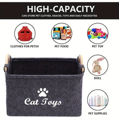 Collapsible Pet Toy Storage Basket - Perfect For Cats & Dogs! - Kerala Elegance