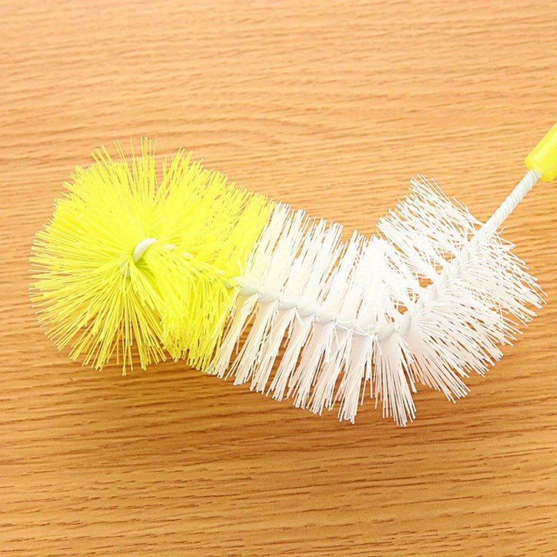 1pc Round Bendable Bottle Brush, Feeding Bottle Brush, Cleaning Brush, Bottle Sponge Brush, Rotating Bottle Cleaning Tool