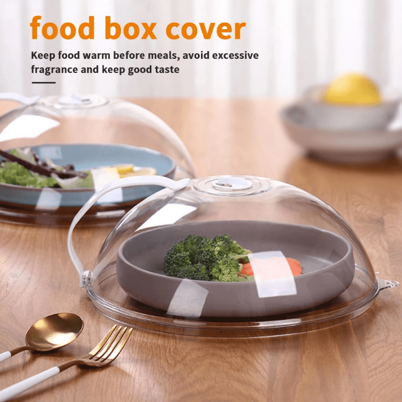 1pc Microwave Splash Cover, Transparent Microwave Oven Food Cover, Reusable Airtight Food Cover, Kitchen Heat Resistant Lid