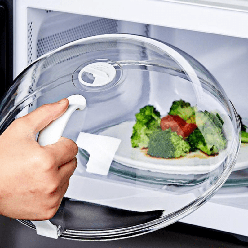 1pc Microwave Splash Cover, Transparent Microwave Oven Food Cover, Reusable Airtight Food Cover, Kitchen Heat Resistant Lid