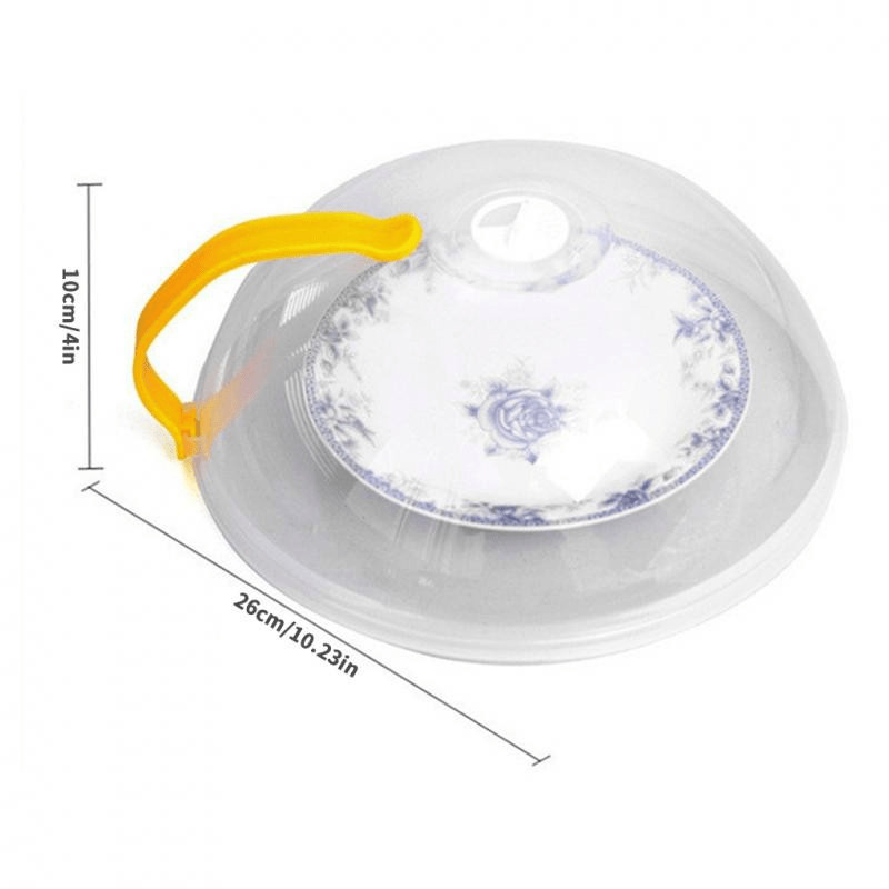 1pc Microwave Splash Cover, Transparent Microwave Oven Food Cover, Reusable Airtight Food Cover, Kitchen Heat Resistant Lid