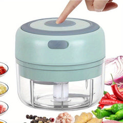 Compact Usb Rechargeable Garlic & Ginger Grinder - Durable Mini Electric Chopper For Vegetables, Fruits & Meat - Perfect Kitchen Gadget