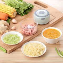 Compact Usb Rechargeable Garlic & Ginger Grinder - Durable Mini Electric Chopper For Vegetables, Fruits & Meat - Perfect Kitchen Gadget