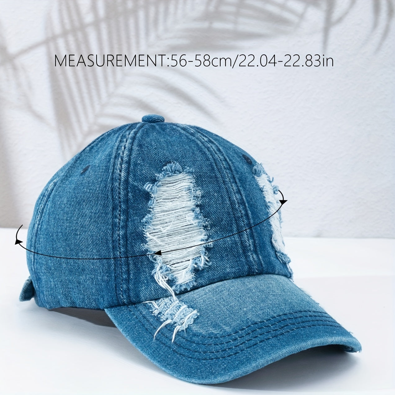 1pc Fashionable Unisex Denim Baseball Cap-Adjustable Sunshade-Vintage Wash-Style Boost For Sports, Casual Outfits & Everyday Use