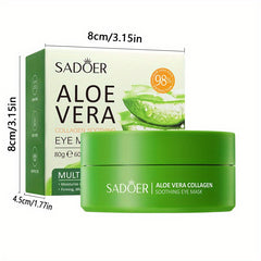 80g/60pcs Aloe Vera Collagen Crystal Eye Mask Moisturizing Nourishing Eye Care Eye Mask