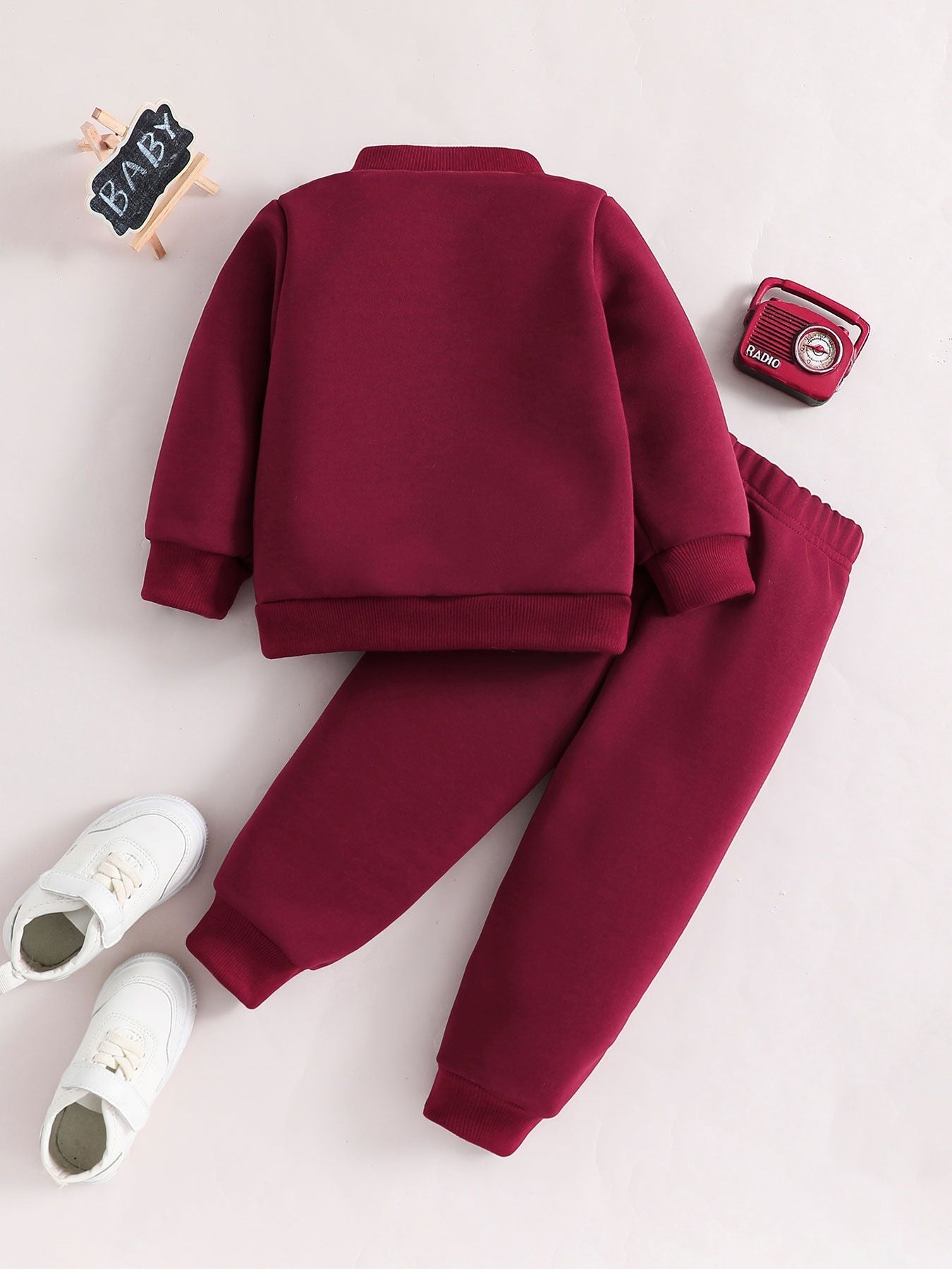 2pcs MAMA'S GIRL Print Crew Neck Long Sleeve Sweatshirt Pullover + Jogger Pants Set Outdoor Gift Girls