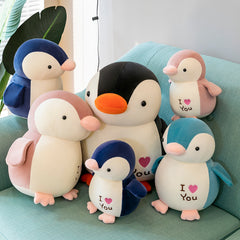 Adorable Penguin Heart Plush Toy: Ideal Couple’s Gift for Birthdays, Christmas, and New Year – Comforting Cushion for Teens+