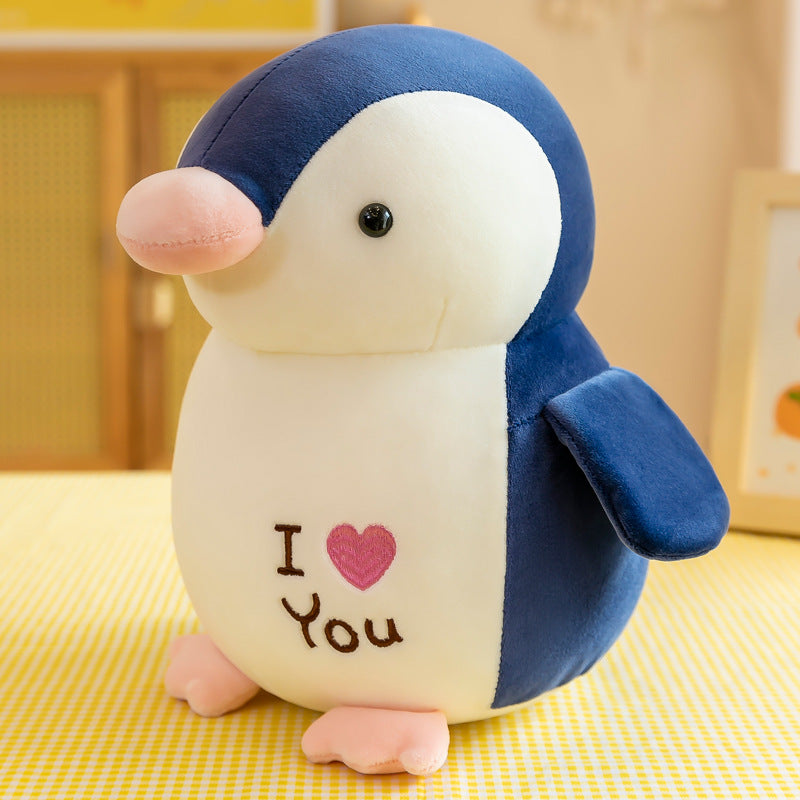 Adorable Penguin Heart Plush Toy: Ideal Couple’s Gift for Birthdays, Christmas, and New Year – Comforting Cushion for Teens+