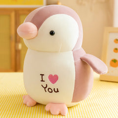 Adorable Penguin Heart Plush Toy: Ideal Couple’s Gift for Birthdays, Christmas, and New Year – Comforting Cushion for Teens+