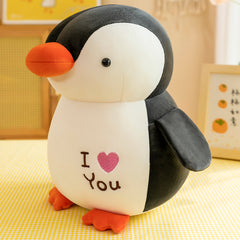 Adorable Penguin Heart Plush Toy: Ideal Couple’s Gift for Birthdays, Christmas, and New Year – Comforting Cushion for Teens+