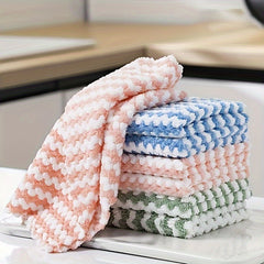 5-Pack Ultra-Soft & Durable Dish Cloths - High Absorbency for Kitchen, Bathroom, Car & Window Cleaning - Stain Resistant, Quick-Drying