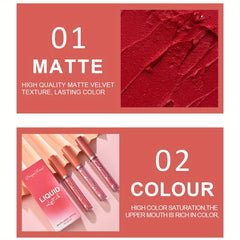 3 Pcs/set Lipstick Misty Matte Lipstick Color Rendering Moisturizing Lip Gloss Easy To Color Lip Glaze Lipstick Pen Boxed Lipstick Pen Velvet Lip Gloss Valentine's Day Gifts