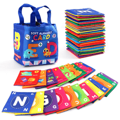 26pcs/set, Educational Card Cloth Books, Washable Animal Letter Number Storage Bag Set, Great Christmas Halloween Thanksgiving Day Gift, New Year's Gift, Valentine's Day Gift