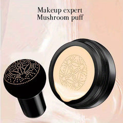 Mushroom Head Air Cushion CC Cream, Moisturizing Foundation, Face Concealer With Brightening Effects, Waterproof Long-Lasting Makeup, Even Coverage With Fine Holes Dispenser