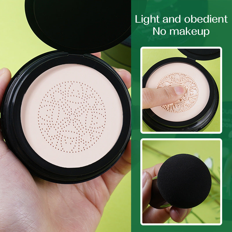 Mushroom Head Air Cushion CC Cream, Moisturizing Foundation, Face Concealer With Brightening Effects, Waterproof Long-Lasting Makeup, Even Coverage With Fine Holes Dispenser