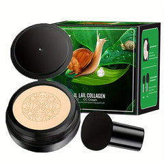 Mushroom Head Air Cushion CC Cream, Moisturizing Foundation, Face Concealer With Brightening Effects, Waterproof Long-Lasting Makeup, Even Coverage With Fine Holes Dispenser