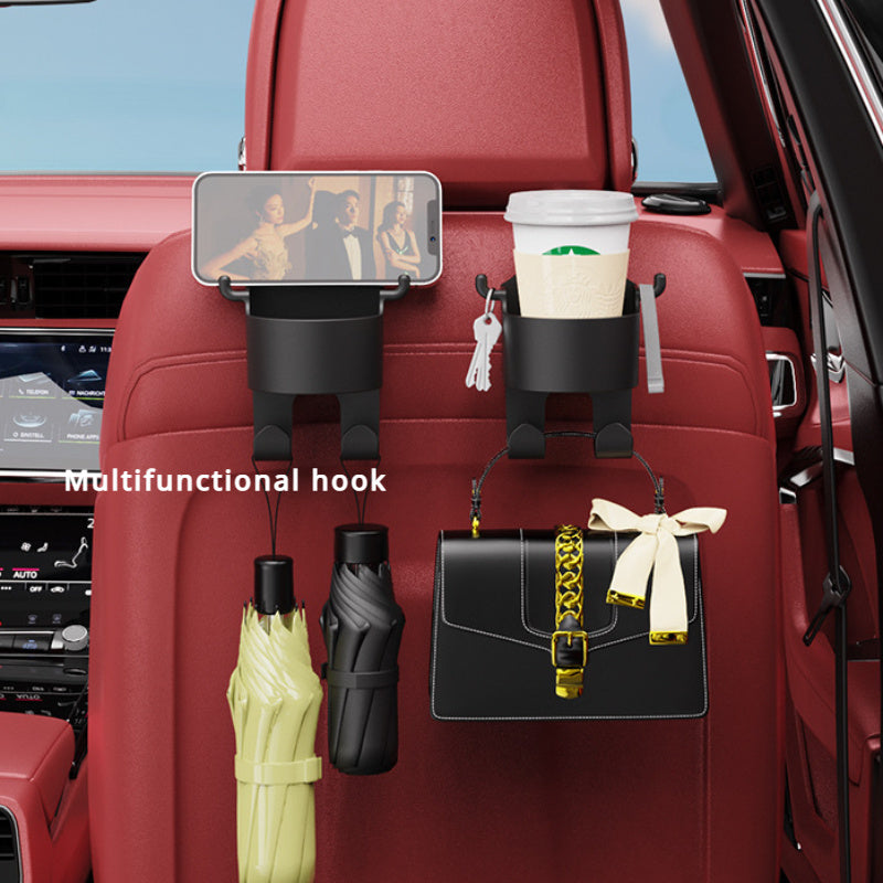 Versatile Easy-Install Car Seat Cup & Phone Holder - Secure, Space-Saving Design for Convenience