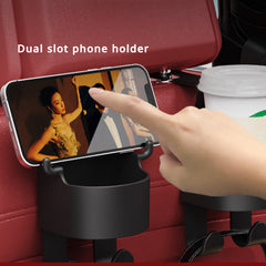 Versatile Easy-Install Car Seat Cup & Phone Holder - Secure, Space-Saving Design for Convenience