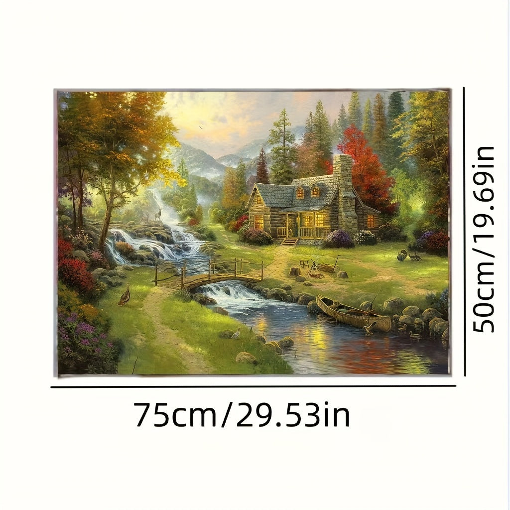 1000pcs Thickened Paper Adult Oil Painting Puzzles, Artwork For Adults, Fun Classic Family Game