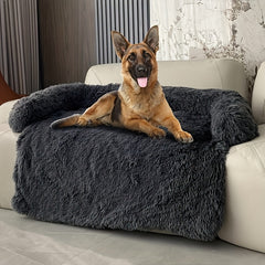 Cozy Plush Dog Bed - Luxurious Comfort Nest Mat, Dual-Use Sofa Protector, Machine-Washable Cover for Large, Medium, and Small Pups